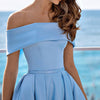 Fashion Casual Strapless Satin Party Dress