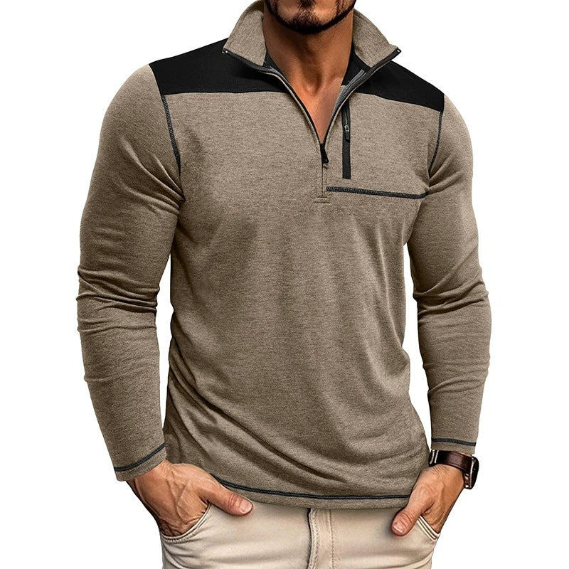Men’s - Slim Fit Half Zip Pullover Shirt - Soft Knit