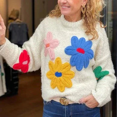 Floral decorative jumper