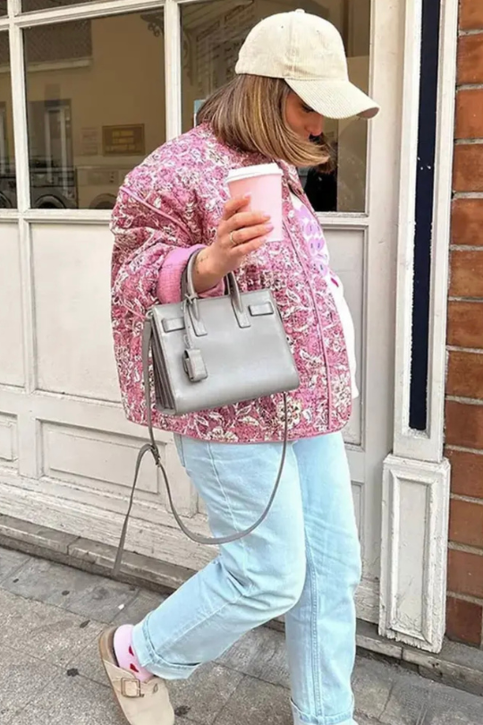 Oversized, printed spring jacket