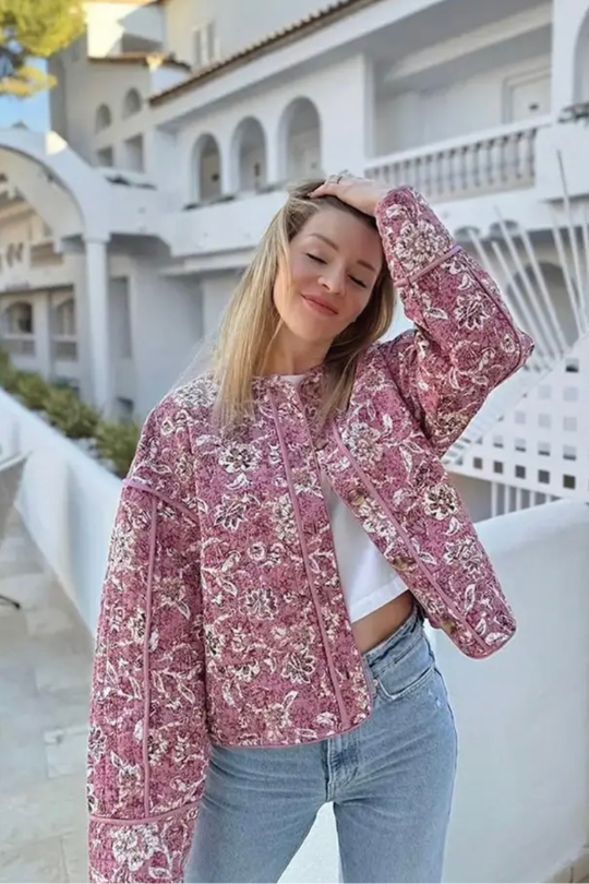 Oversized, printed spring jacket