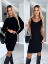 Sleeveless dress with matching jumper