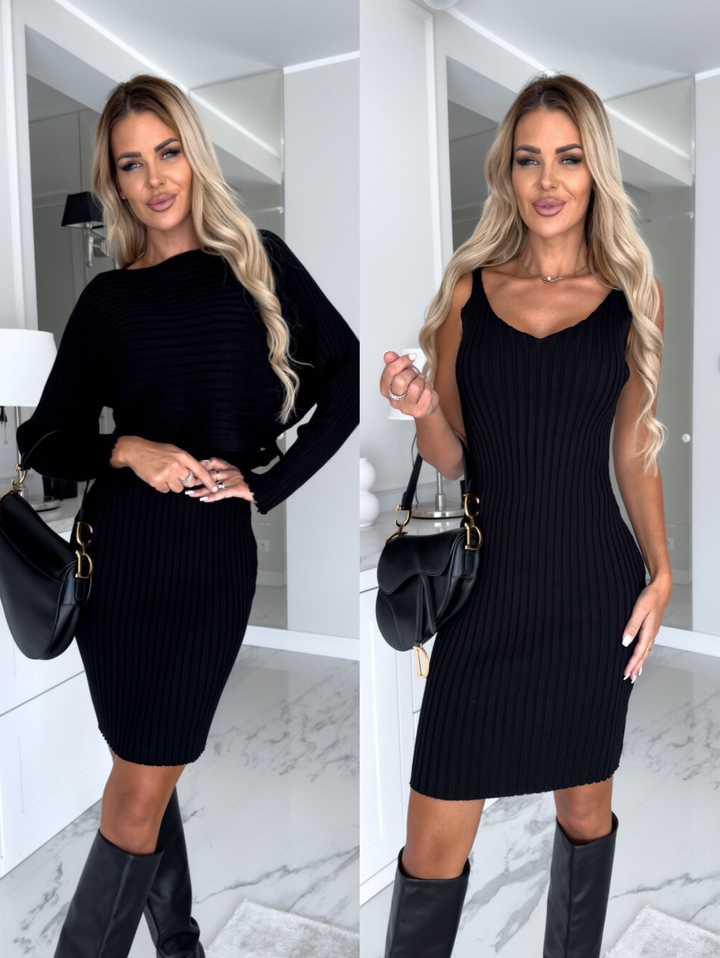 Sleeveless dress with matching jumper