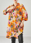 Women's - Floral Long Blouse - Fine Fabric - Elegant Style - Perfect for Everyday Wear