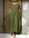 Oversized cotton and linen dress