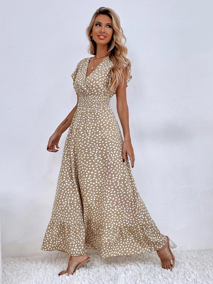 Ladies V-neck maxi dress