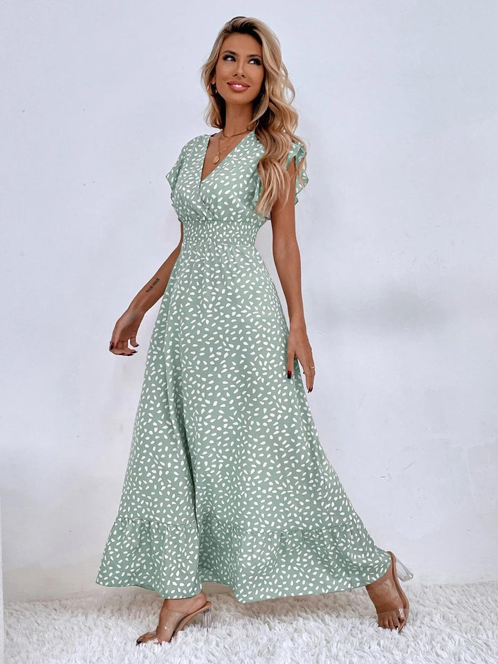 Maxi Dress With V-Neck For Women