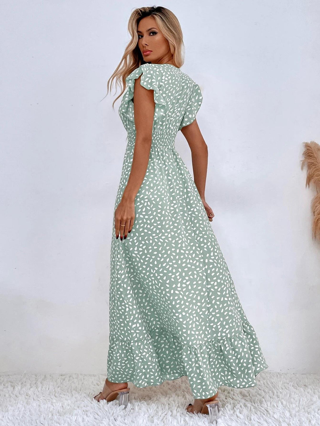 Ladies V-neck maxi dress