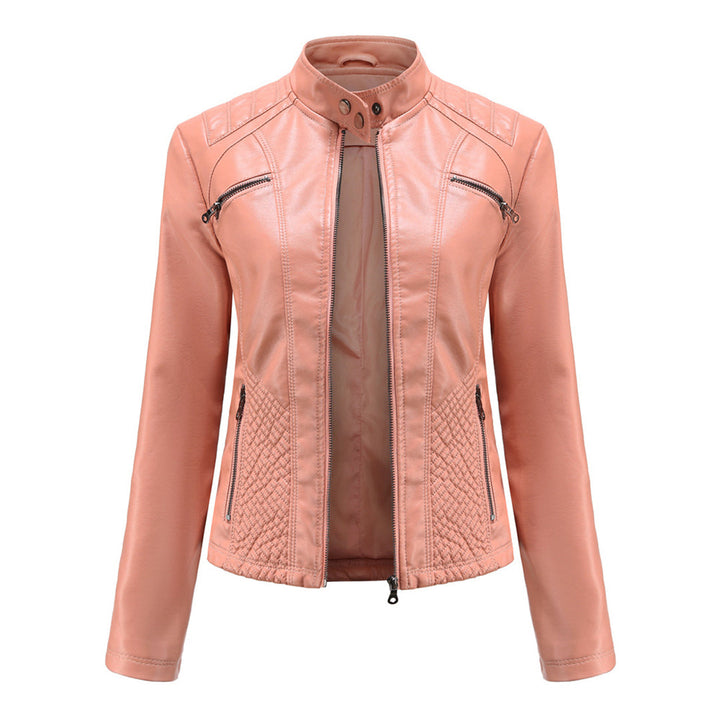 Spring leather biker jacket