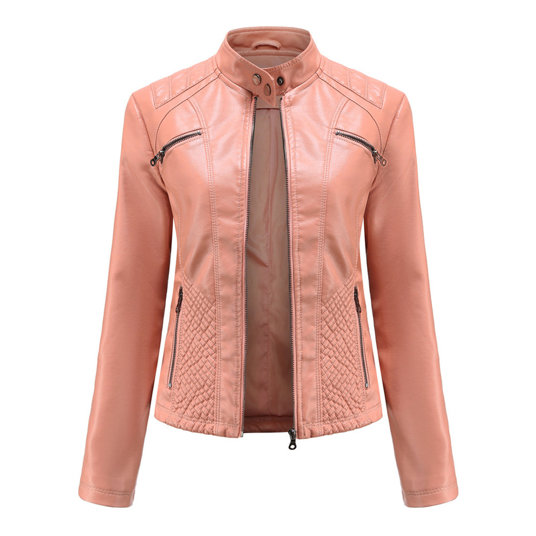 Spring leather biker jacket