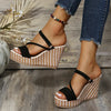 Stylish wedge heel sandals