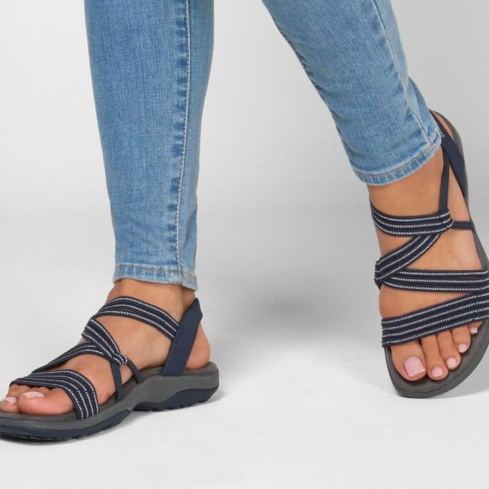 Comfortable flat sandals with soft soles