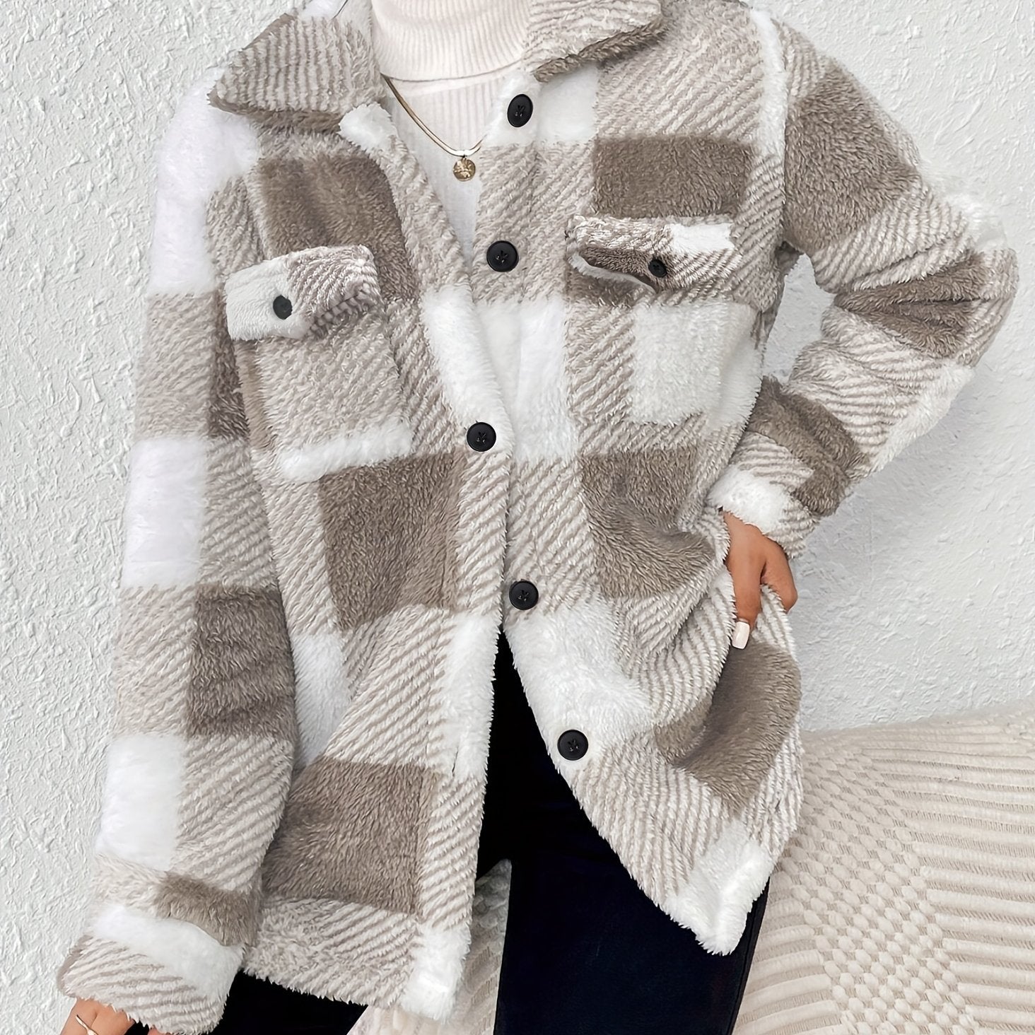 Women's - Plush Fleece Jacket - Soft & Flexible Material - Cosy All-Day Comfort for Every Occasion