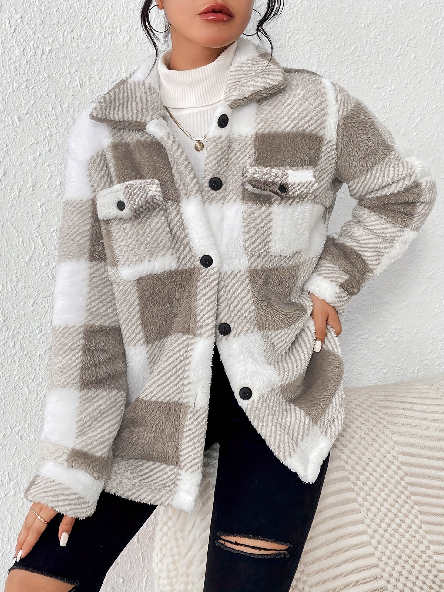 Women's - Plush Fleece Jacket - Soft & Flexible Material - Cosy All-Day Comfort for Every Occasion