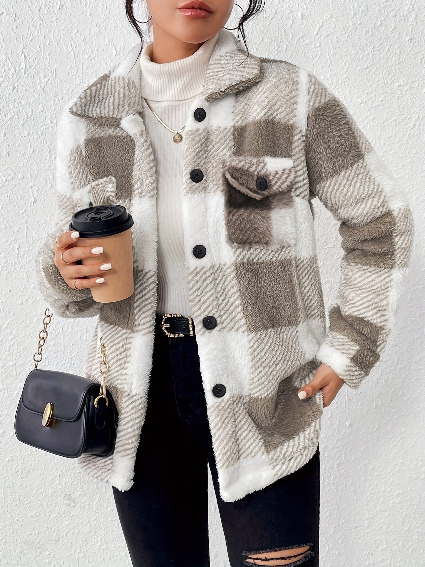 Women's - Plush Fleece Jacket - Soft & Flexible Material - Cosy All-Day Comfort for Every Occasion