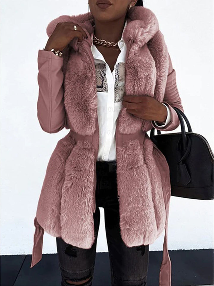 Faux fur coat for women