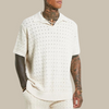 Oversized knitted polo for men