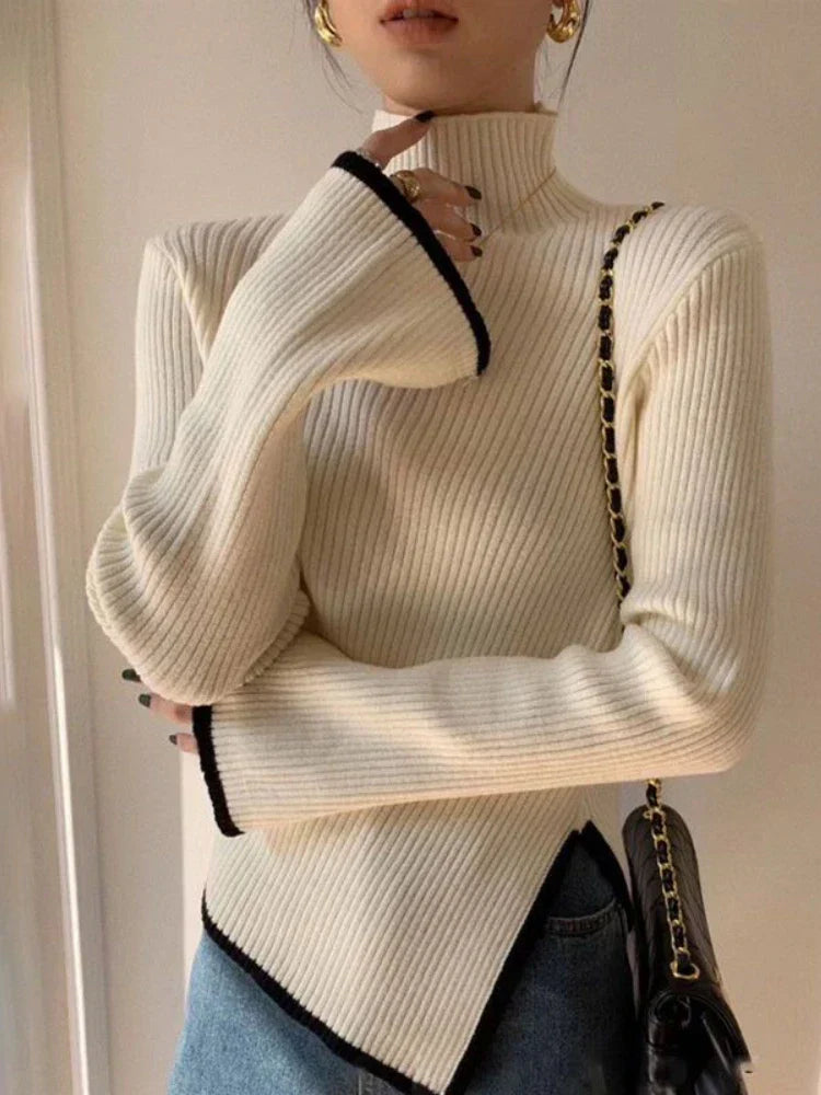 Autumn jumper with flare sleeves