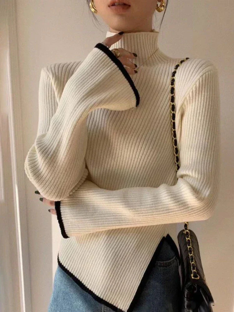 Autumn jumper with flared sleeves