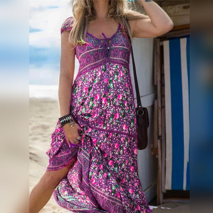 Floral boho summer dress