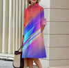 Ladies' shirt dress with colour gradient