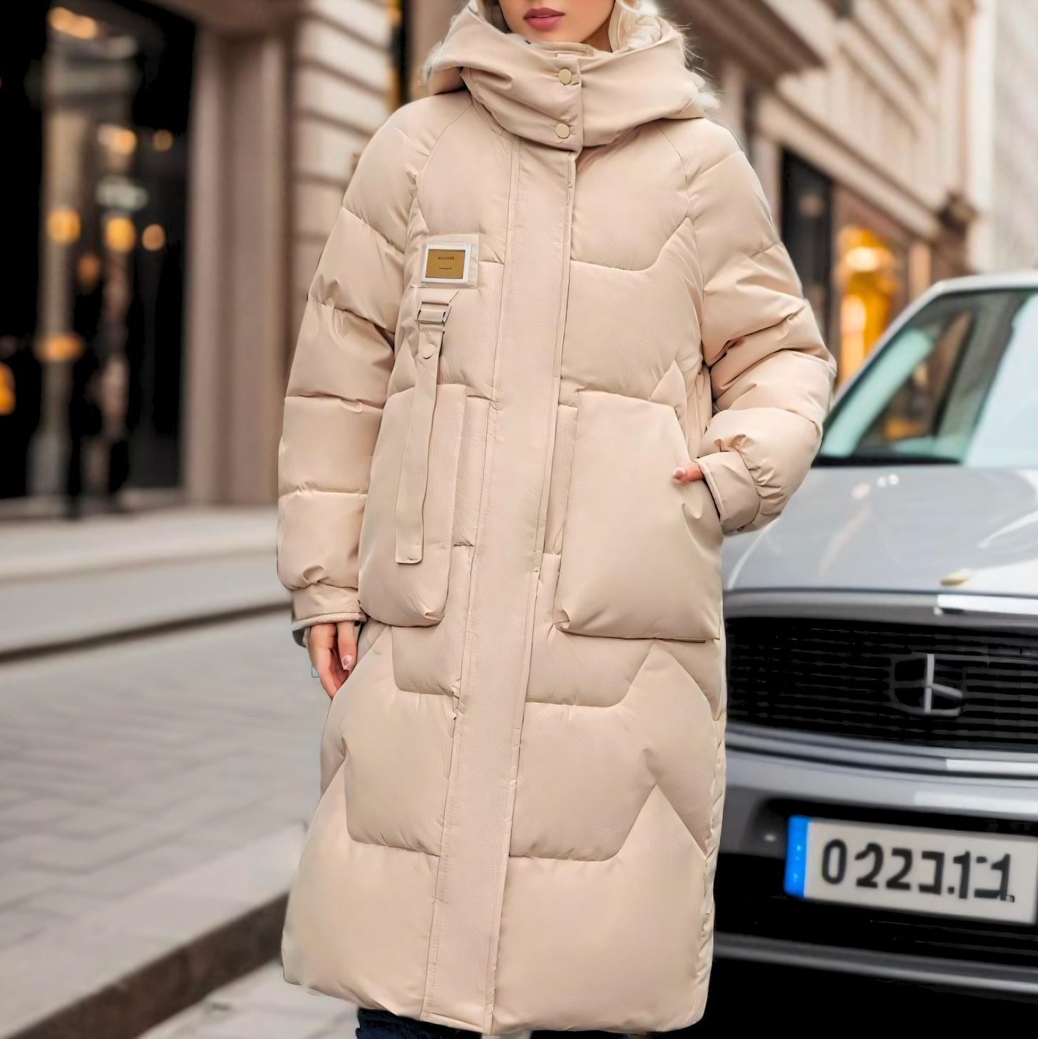 Women's - Long Puffy Winter Coat - Warm & Stylish