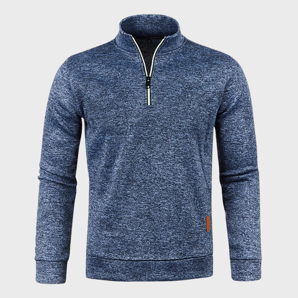 Men's - Quarter Zip Sweatshirt - Casual Pullover