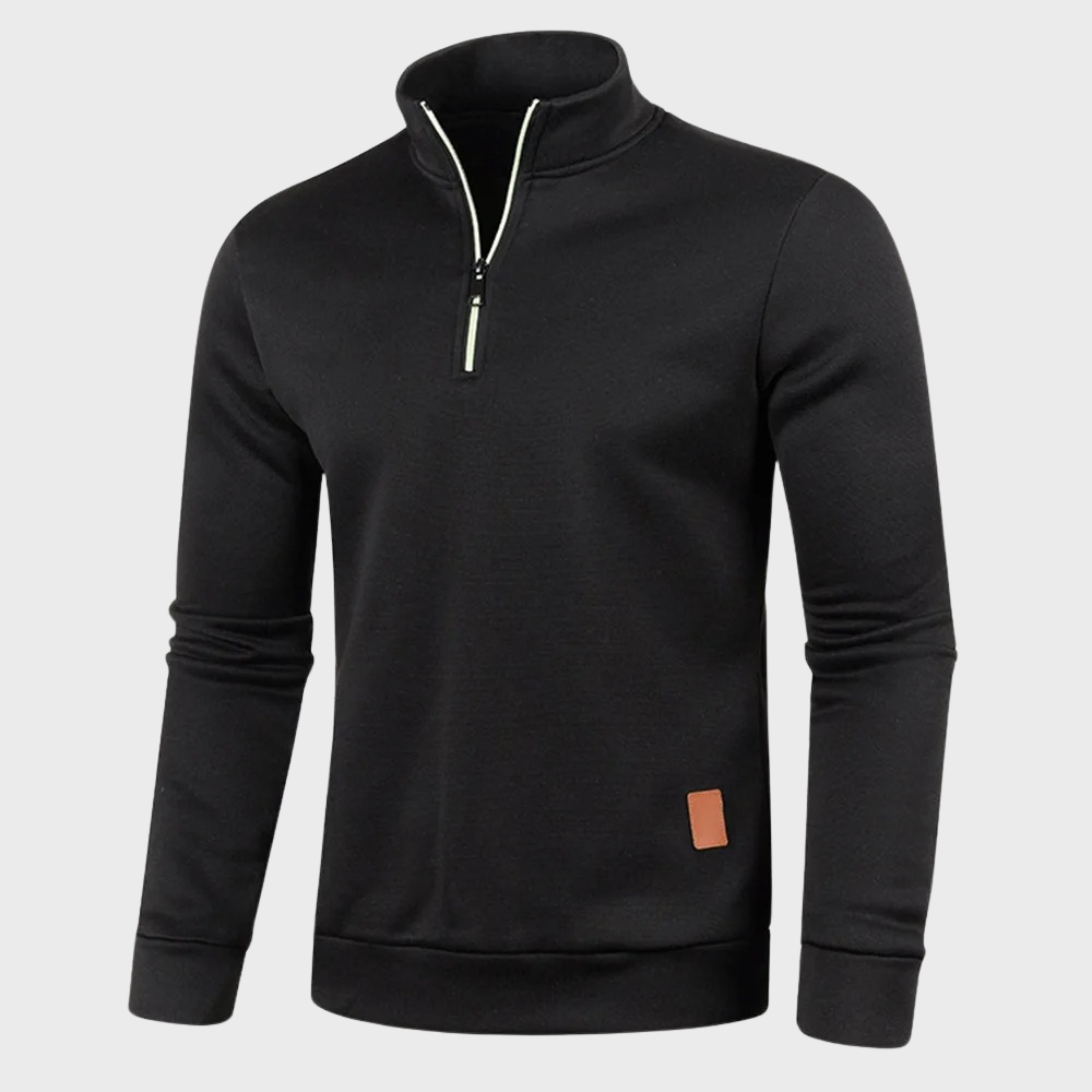 Men's - Quarter Zip Sweatshirt - Casual Pullover