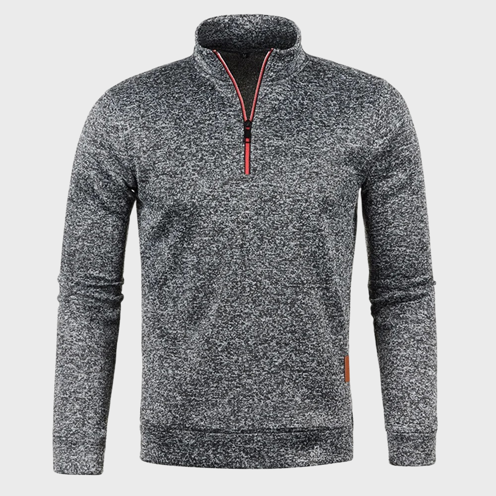 Men's - Quarter Zip Sweatshirt - Casual Pullover