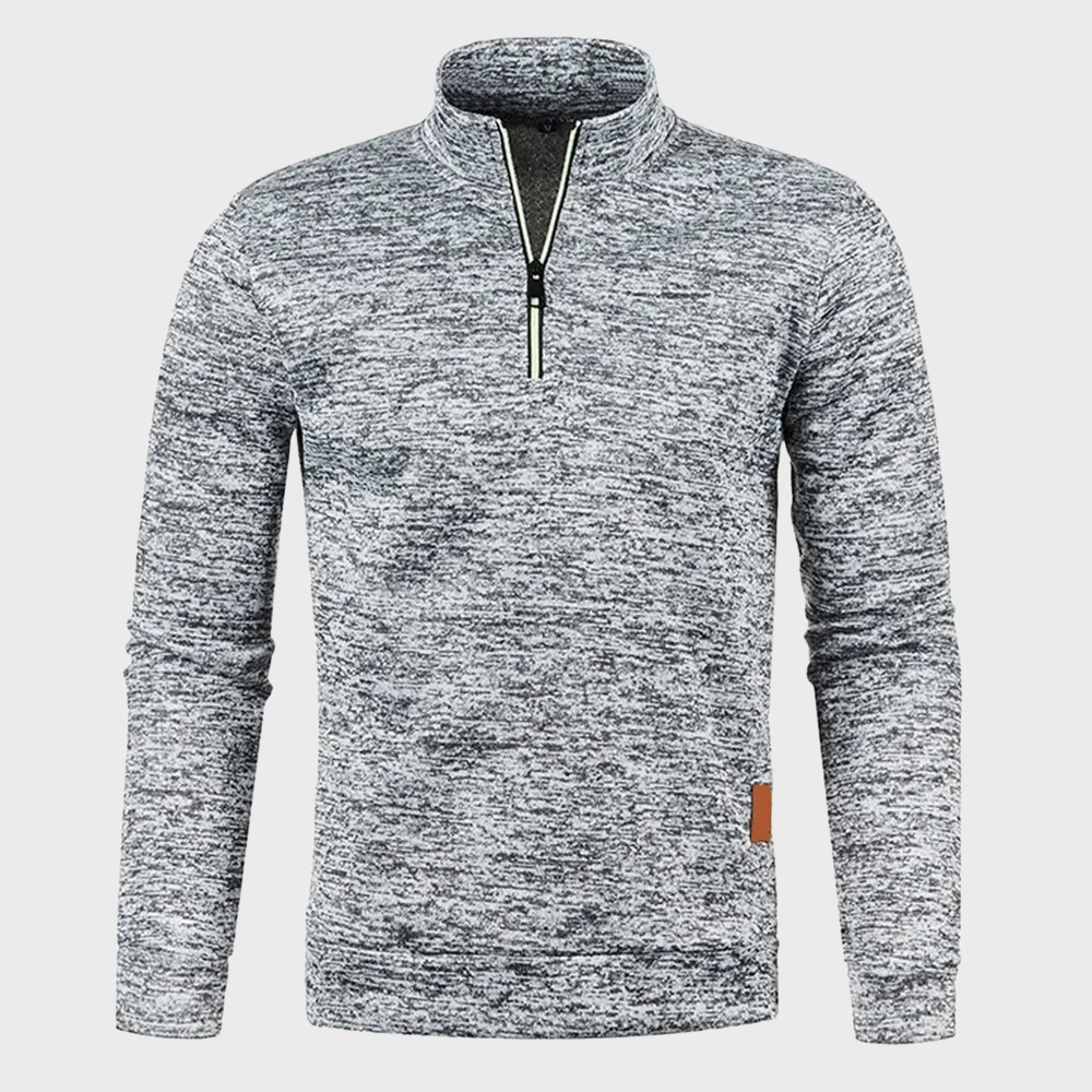 Men's - Quarter Zip Sweatshirt - Casual Pullover