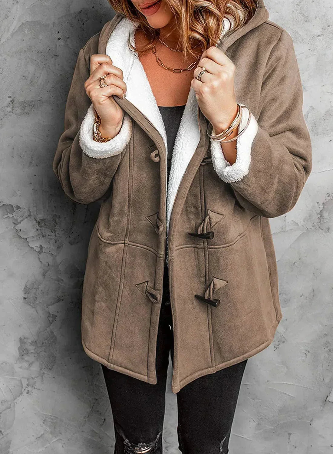 Women's - Winter Jacket - Sherpa Fleece Lined
