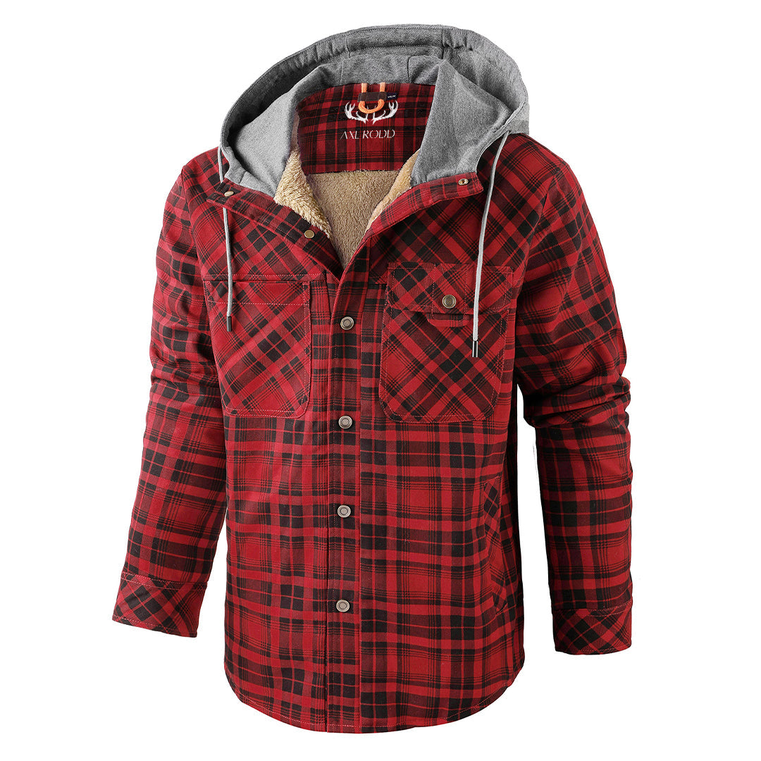 Men's - Lumberjack Hoodie - Cosy Flannel Material - Stylish Casual Wear for All Seasons