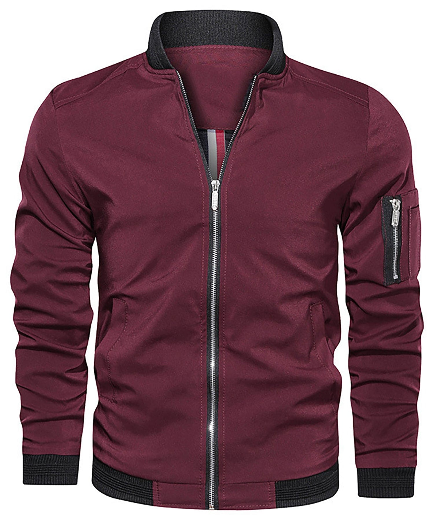 Men's - Stylish Bomber Jacket - Classic Unique Designs - Trendy Outerwear