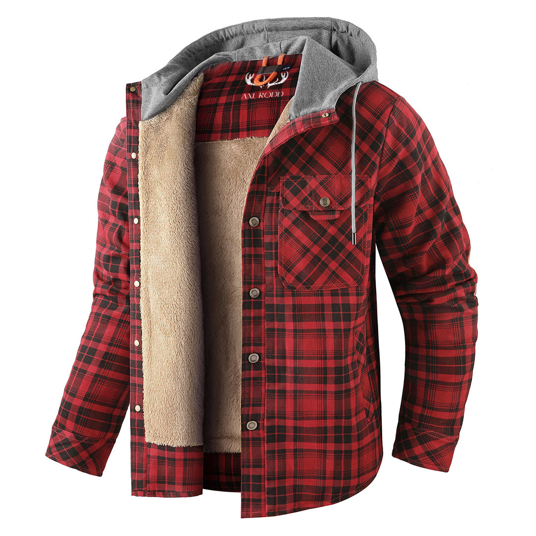 Men's - Lumberjack Hoodie - Cosy Flannel Material - Stylish Casual Wear for All Seasons