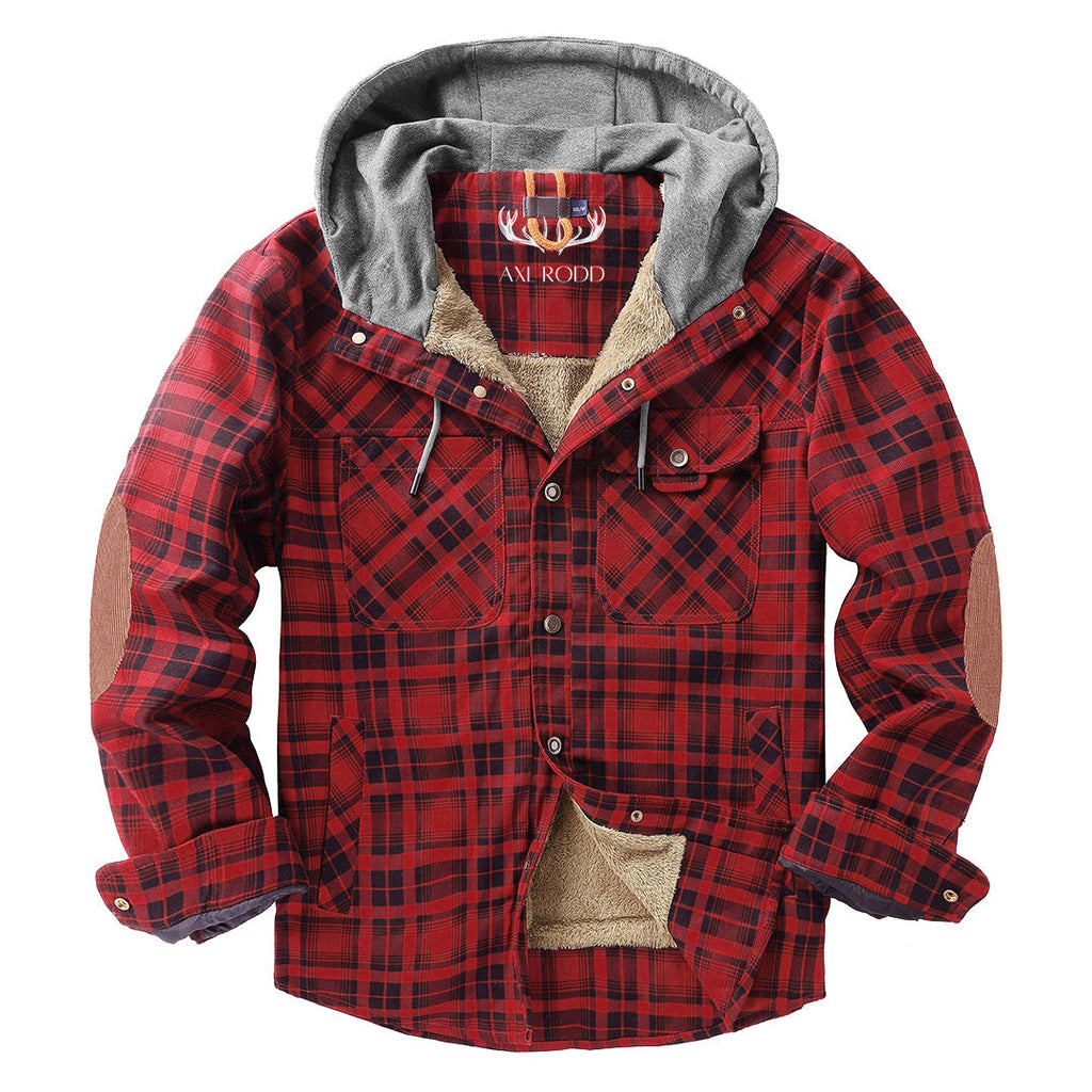 Men's - Lumberjack Hoodie - Cosy Flannel Material - Stylish Casual Wear for All Seasons