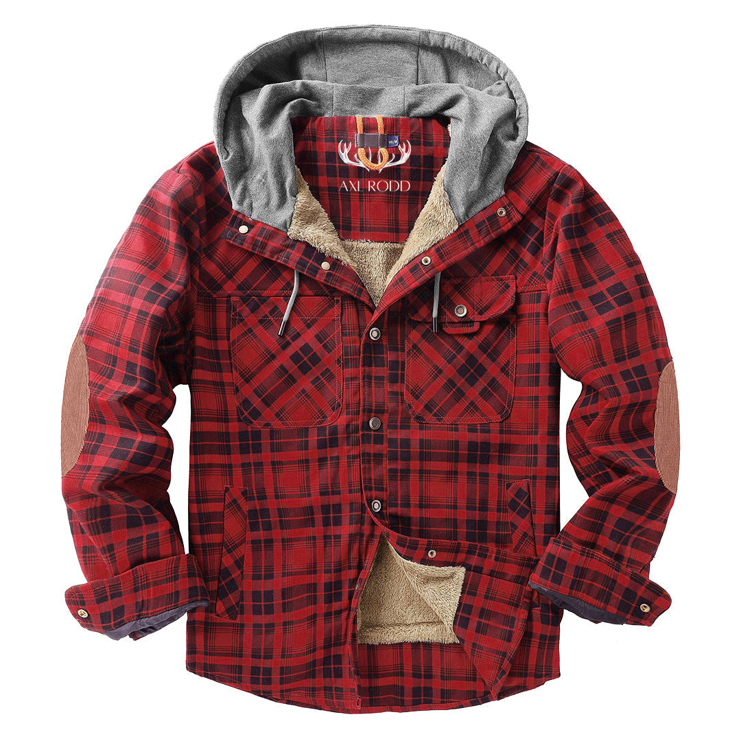 Men's - Lumberjack Hoodie - Cosy Flannel Material - Stylish Casual Wear for All Seasons