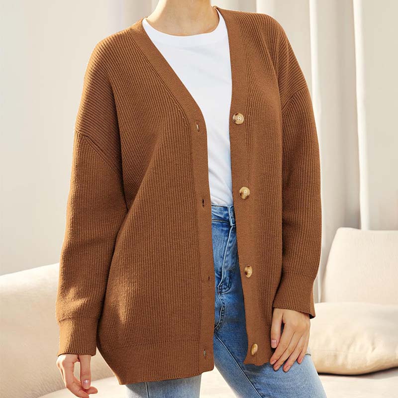 Women's - Casual Knitted Cardigan - Autumn Style