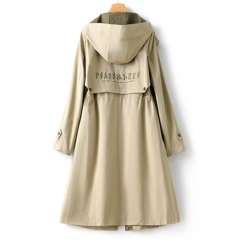 Women's - Trench Coat - Hooded - Stylish Design - Warm Winter Outerwear