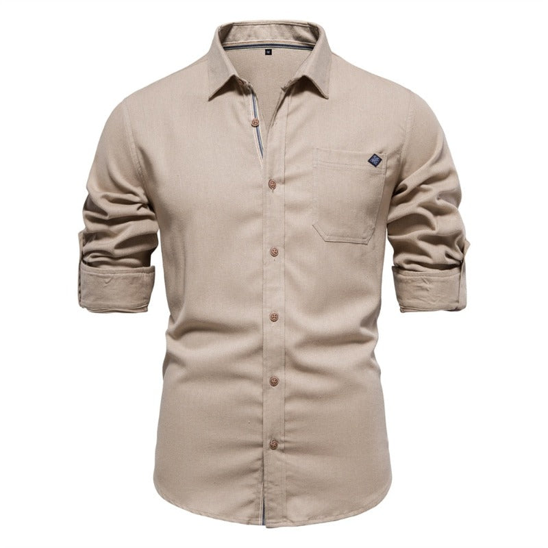 Slim fit shirt with button placket