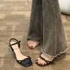 Delicate Fairy Wind Soft Thick Heels Foot Strap Sandals