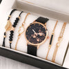 Set of 6 Ladies Watches Ladies Fashion Butterfly Watch New Simple Casual Ladies Analogue Wristwatch Bracelet Gift Without Box