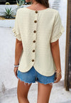 Fashionable short-sleeved jumper for women