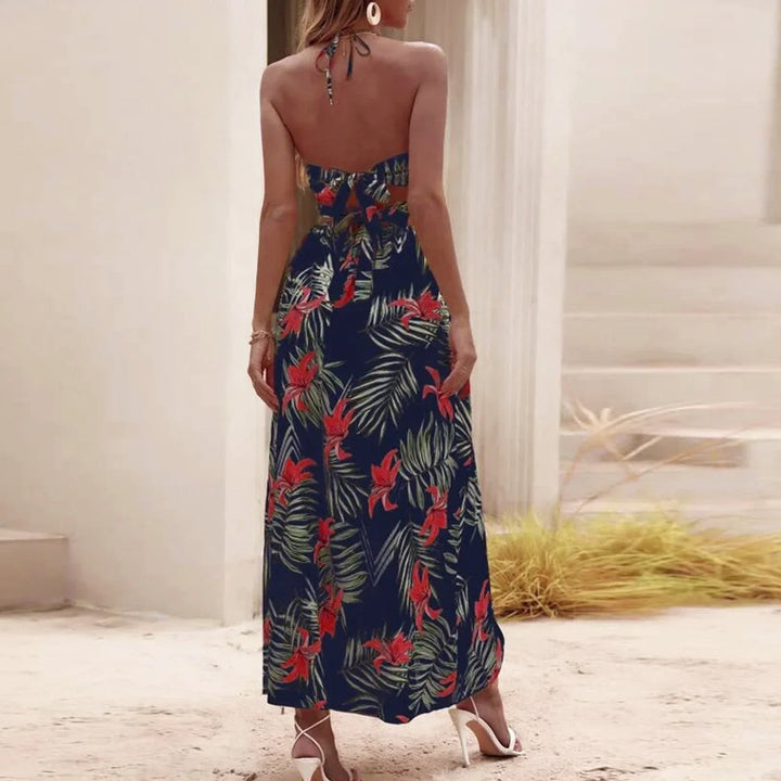 Maxi dress with floral pattern