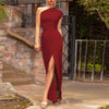 Elegant high-slit maxi dress