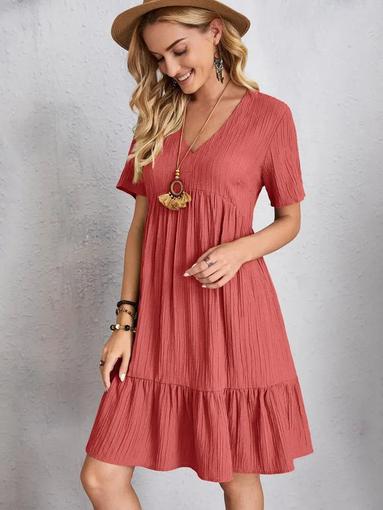 Isabella™ | Airy dress with V-neckline