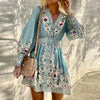 Women's - Bohemian Mini Dress - Lightweight Fabric - Perfect for Summer Outings - Trendy Boho Style