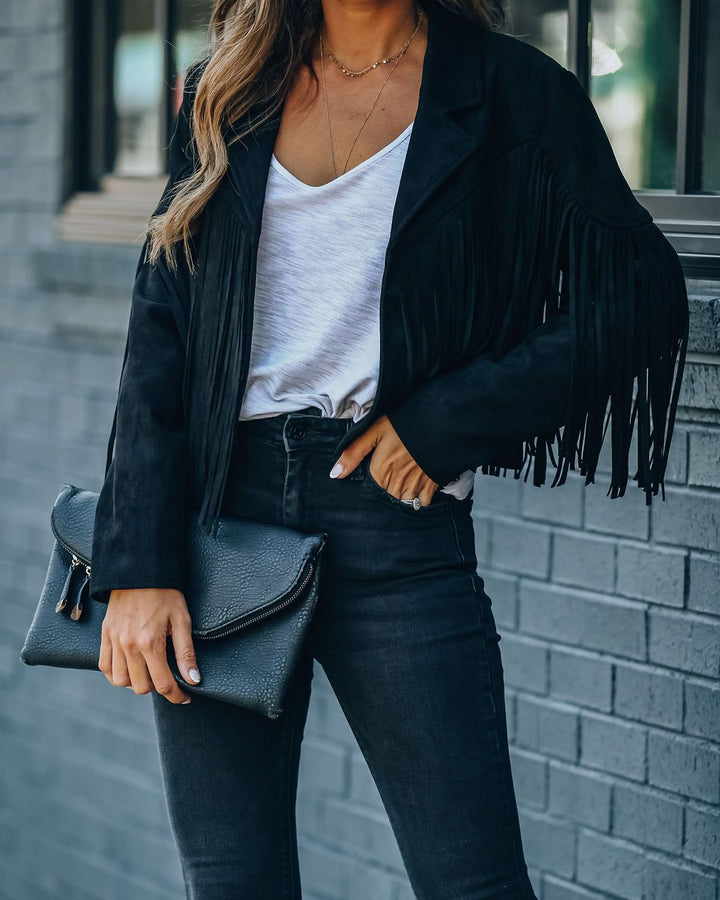 Suede jacket trend