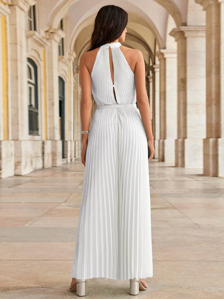 Sleeveless, Halter, Wide leg