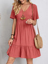 Airy dress with V-neckline