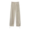 Ladies Drawstring Elasticated Low Waistband Parachute Trousers